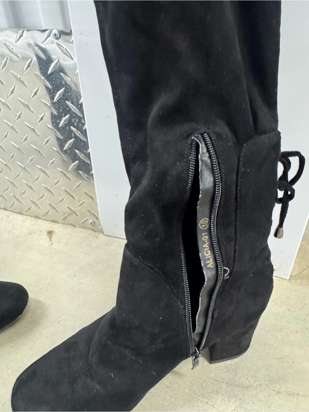 Women's Black Over-the-Knee Stretch Boots